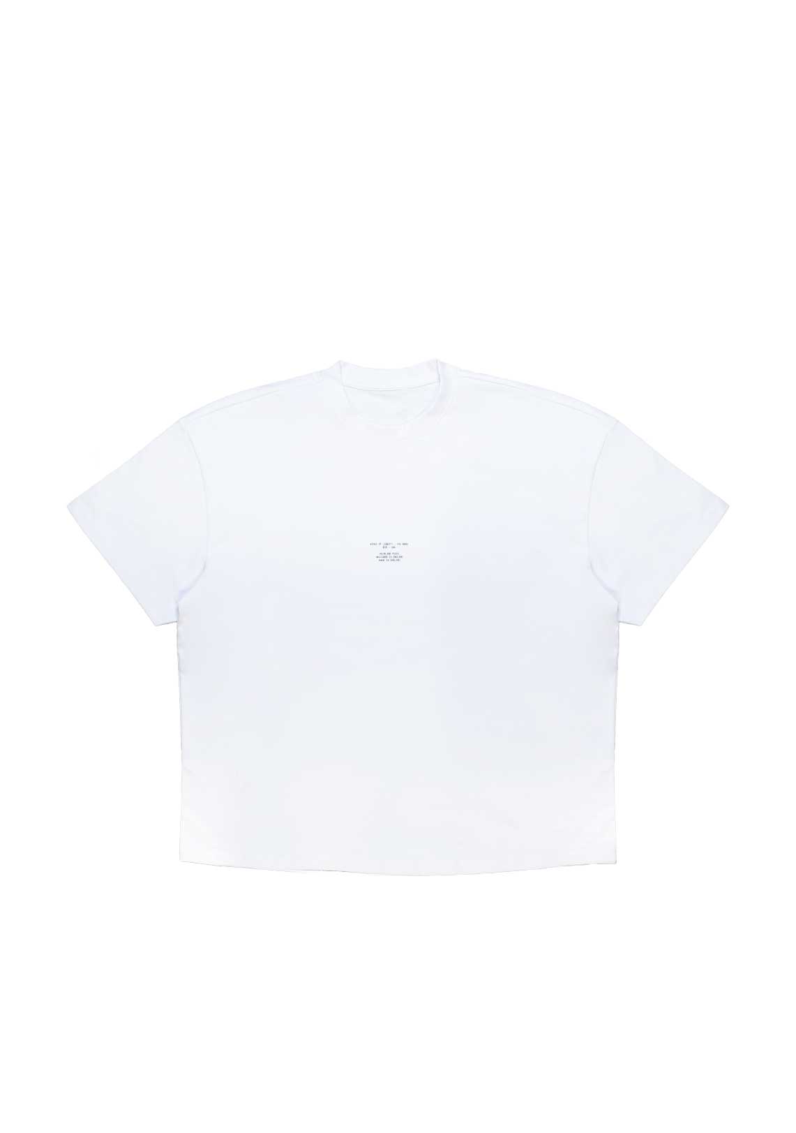 Detailed T-Shirt - White - Wings Of Liberty Clothing