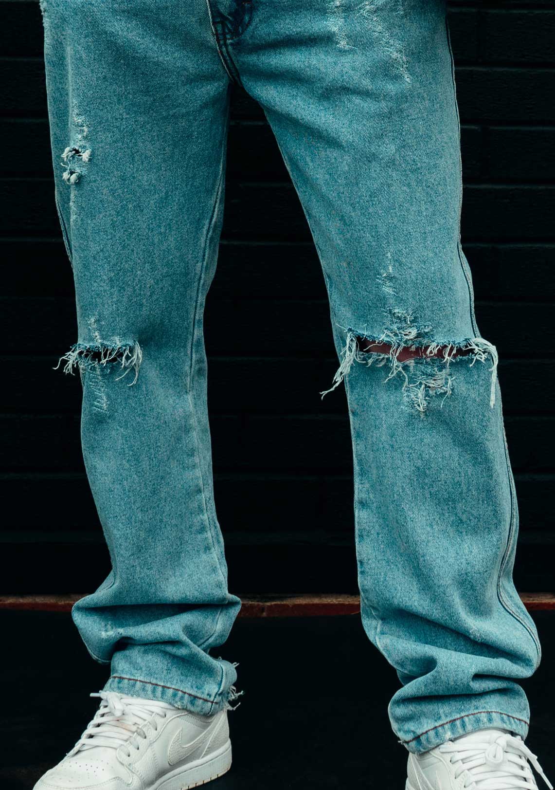 Distressed Denim Acid Wash
