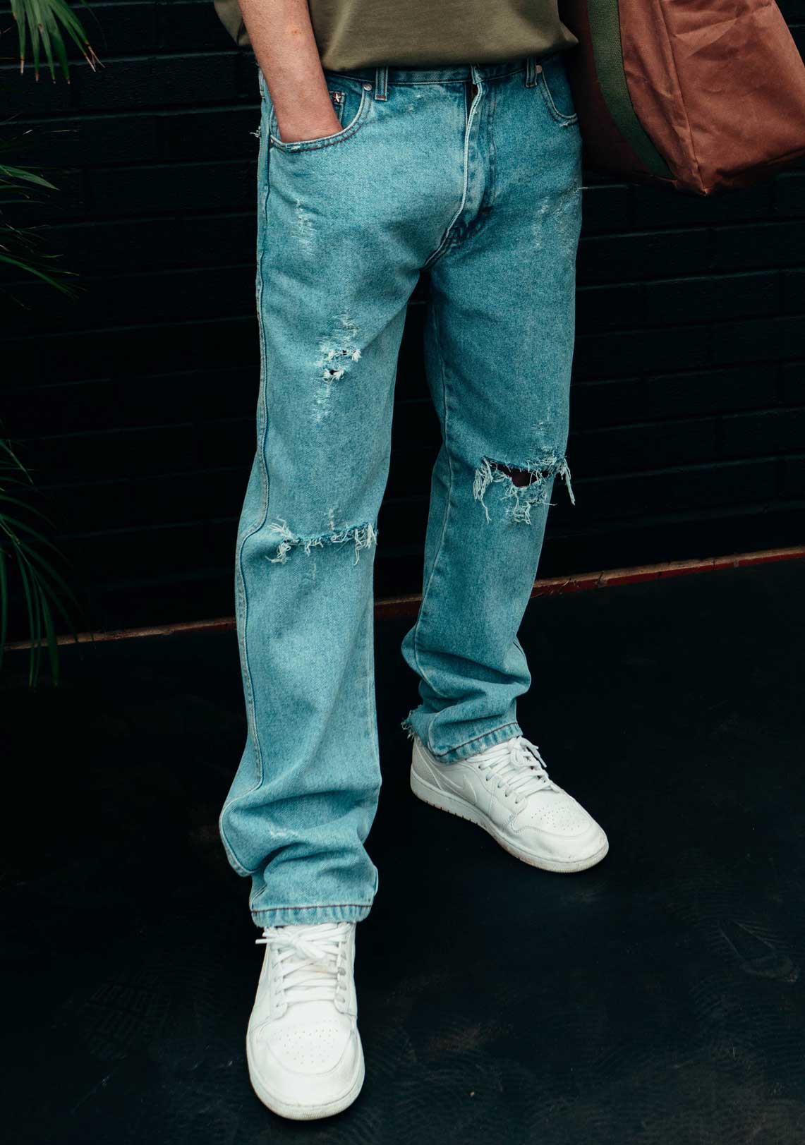 Distressed Denim Acid Wash