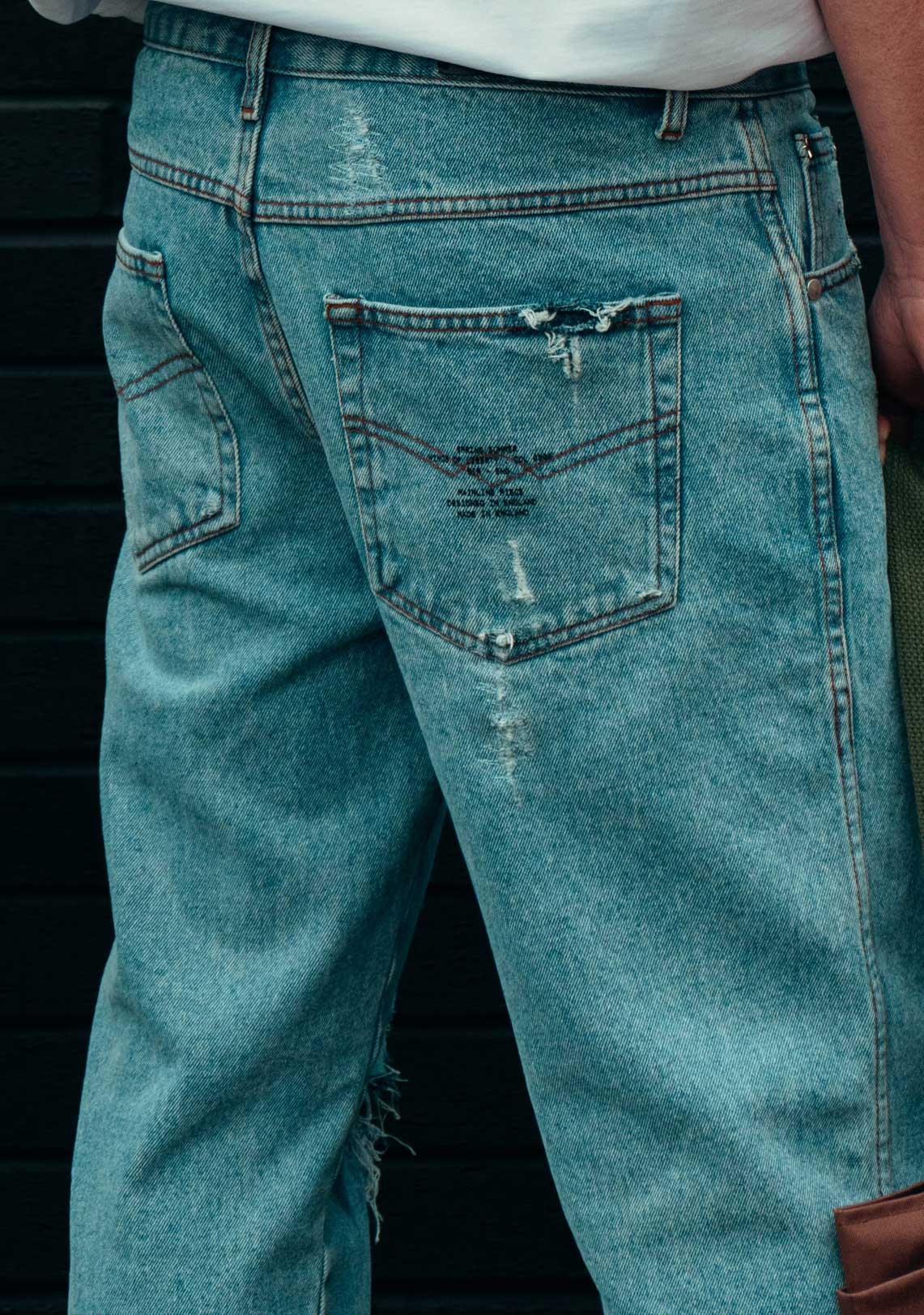 Distressed Denim Acid Wash