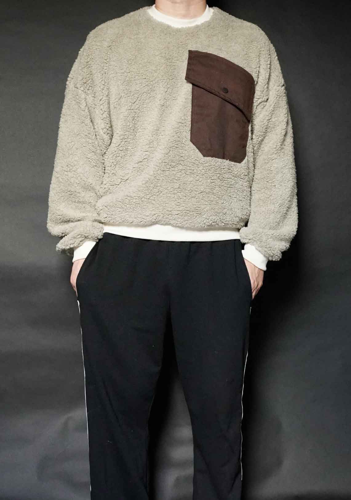 Sherpa Fleece Sweatshirt Sample