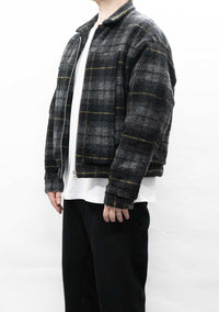 Wool Overshirt Zipper Jacket