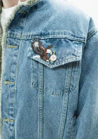 Bird of Pray Shearling Denim - LTD - Wings Of Liberty Clothing