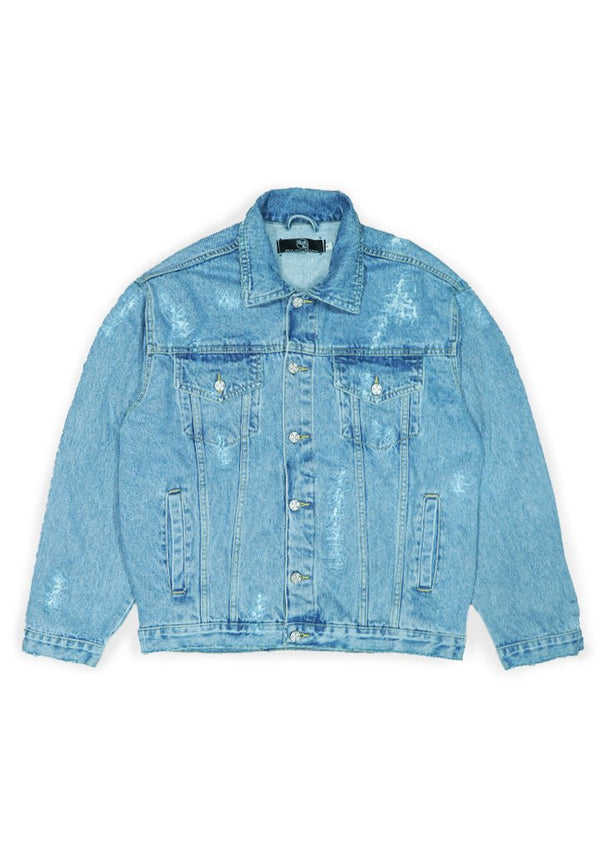 Bird of Prey Acid Repair Denim - Wings Of Liberty Clothing