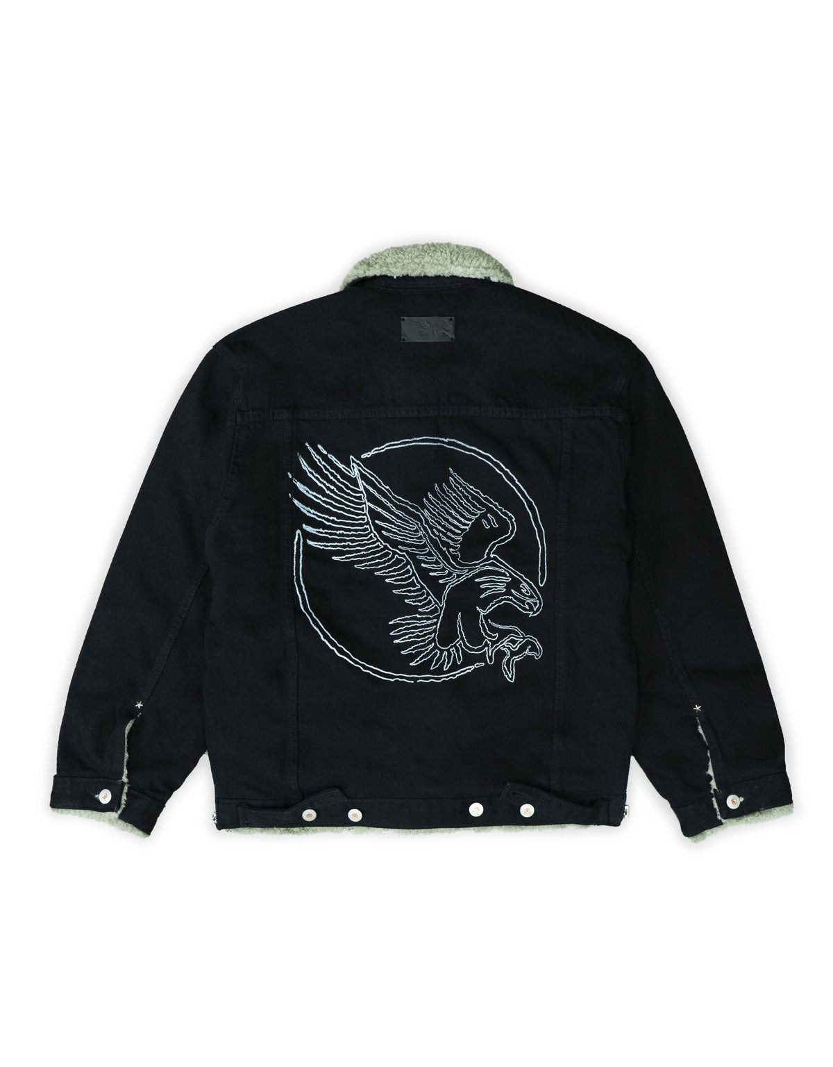 Dark Eagle Shearling Denim - BLK LTD - Wings Of Liberty Clothing