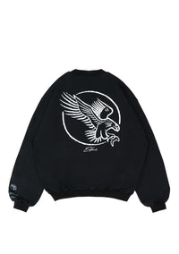 Essential Logo Sweatshirt Midnight Black - Wings Of Liberty Clothing