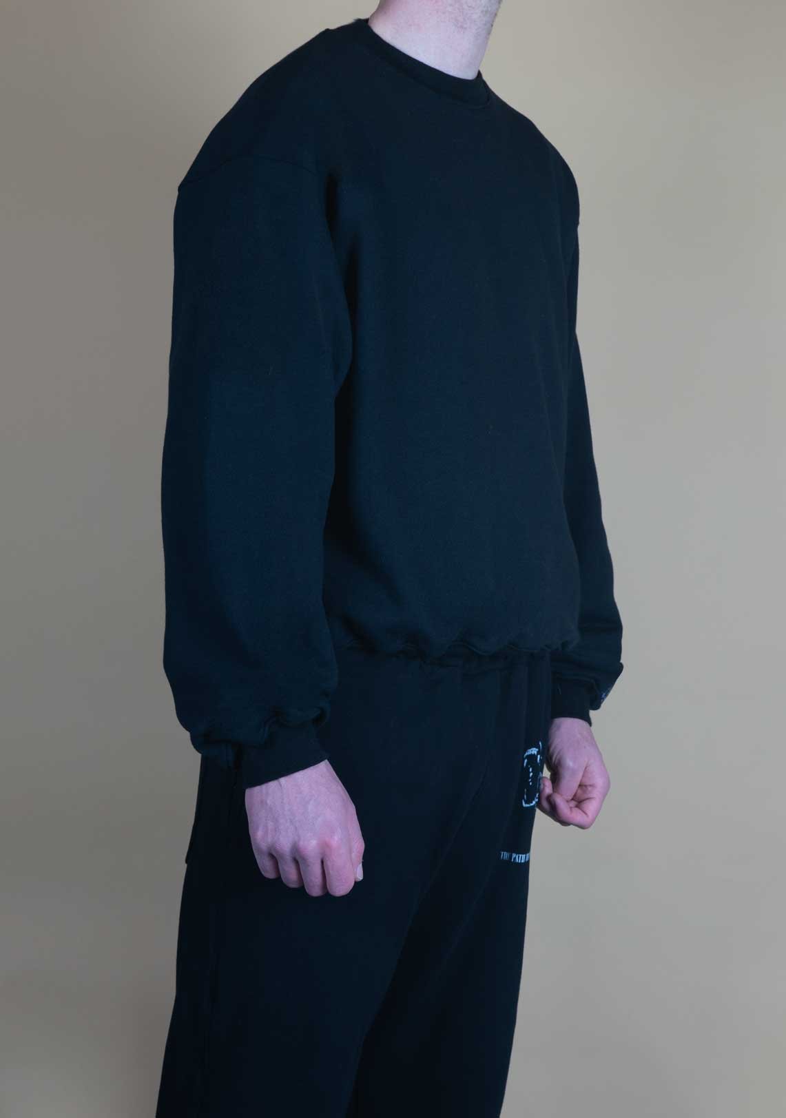 Essential Logo Sweatshirt Midnight Black - Wings Of Liberty Clothing