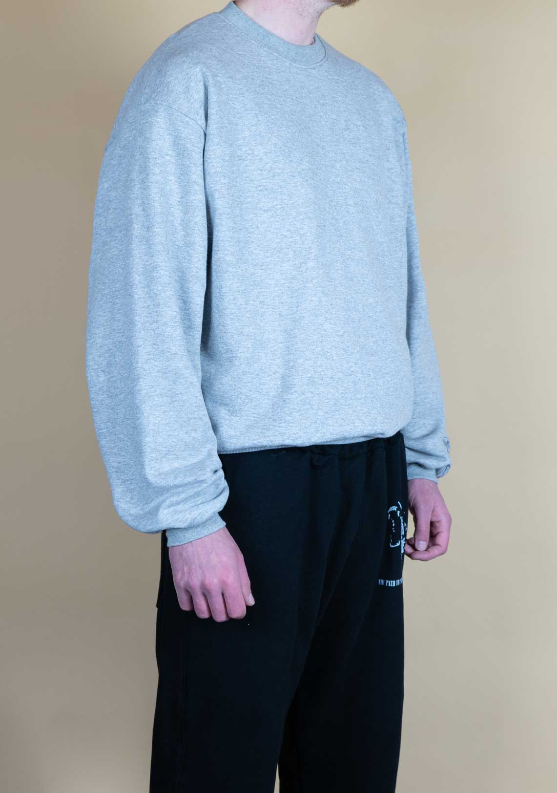 Essential Logo Sweatshirt Wolf Grey - Wings Of Liberty Clothing