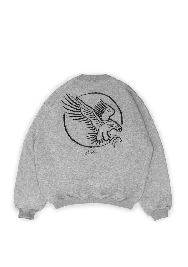 Essential Logo Sweatshirt Wolf Grey - Wings Of Liberty Clothing