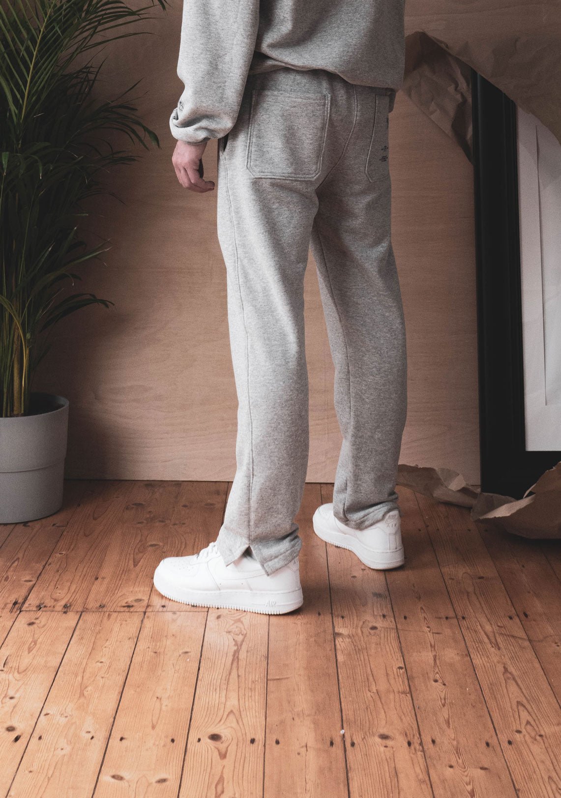 Essential Split hem Bottoms Wolf Grey - Wings Of Liberty Clothing