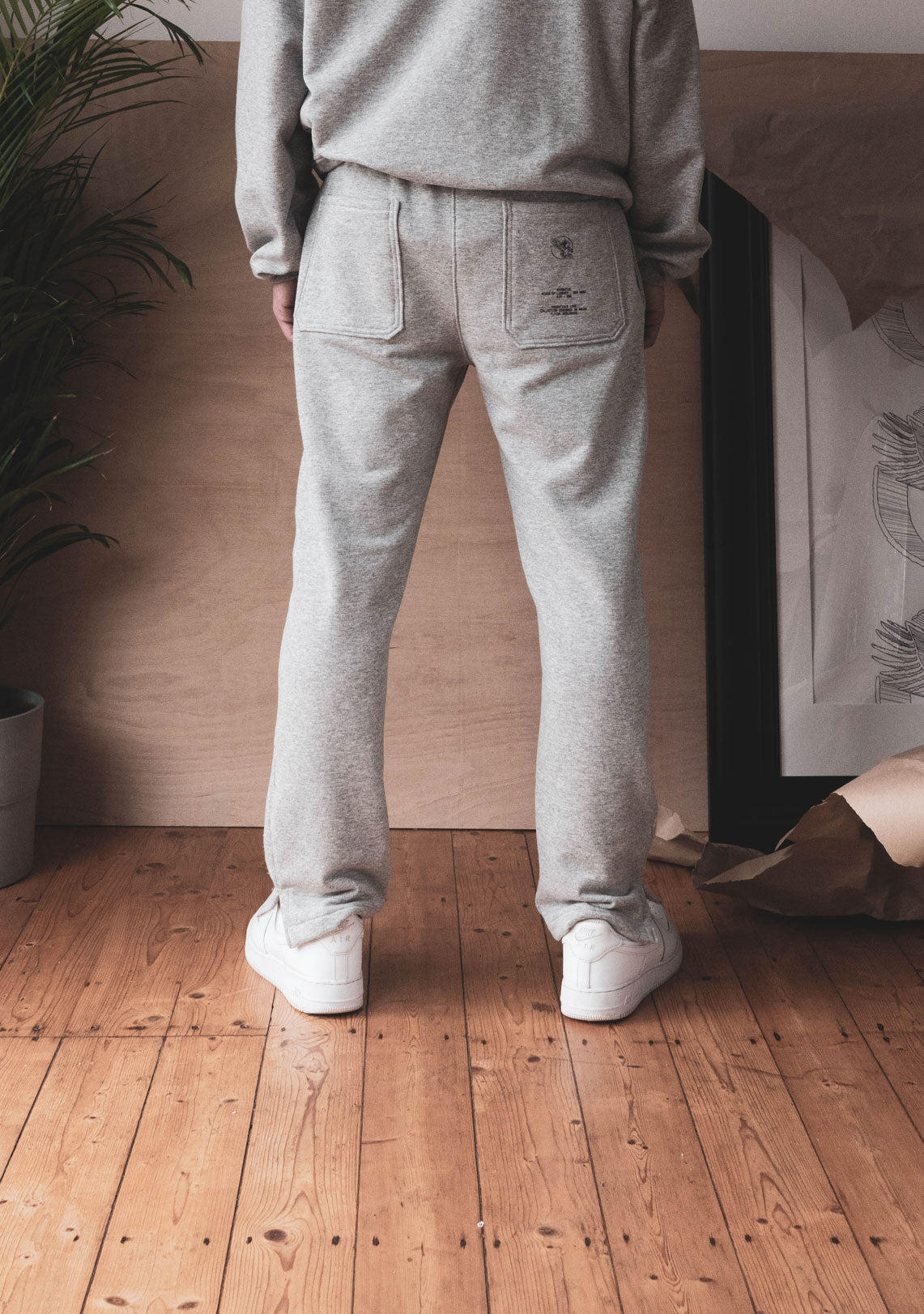 Essential Split hem Bottoms Wolf Grey - Wings Of Liberty Clothing