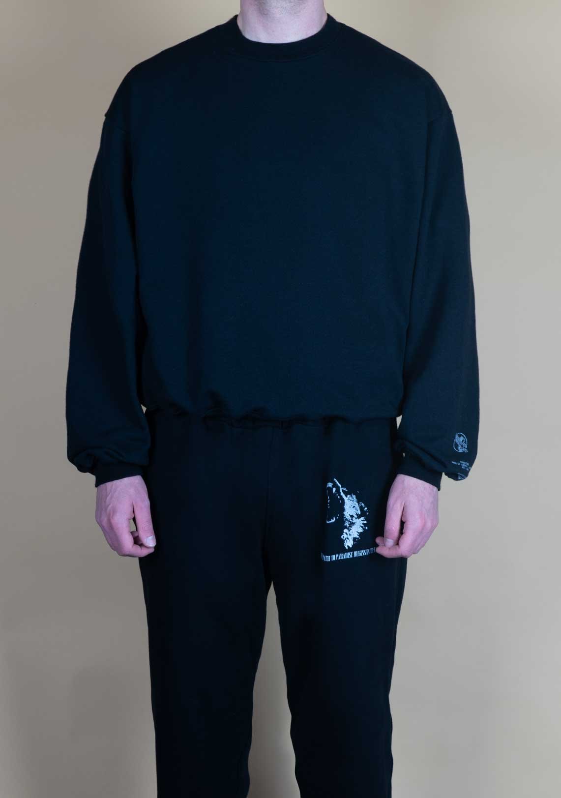 Essential Sweatshirt Midnight Black - Wings Of Liberty Clothing