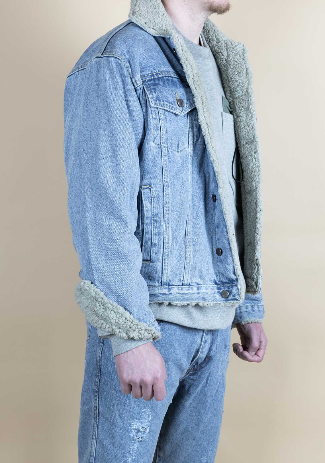 Shearling Denim 2024 Acid Wash Logo- LTD - Wings Of Liberty Clothing