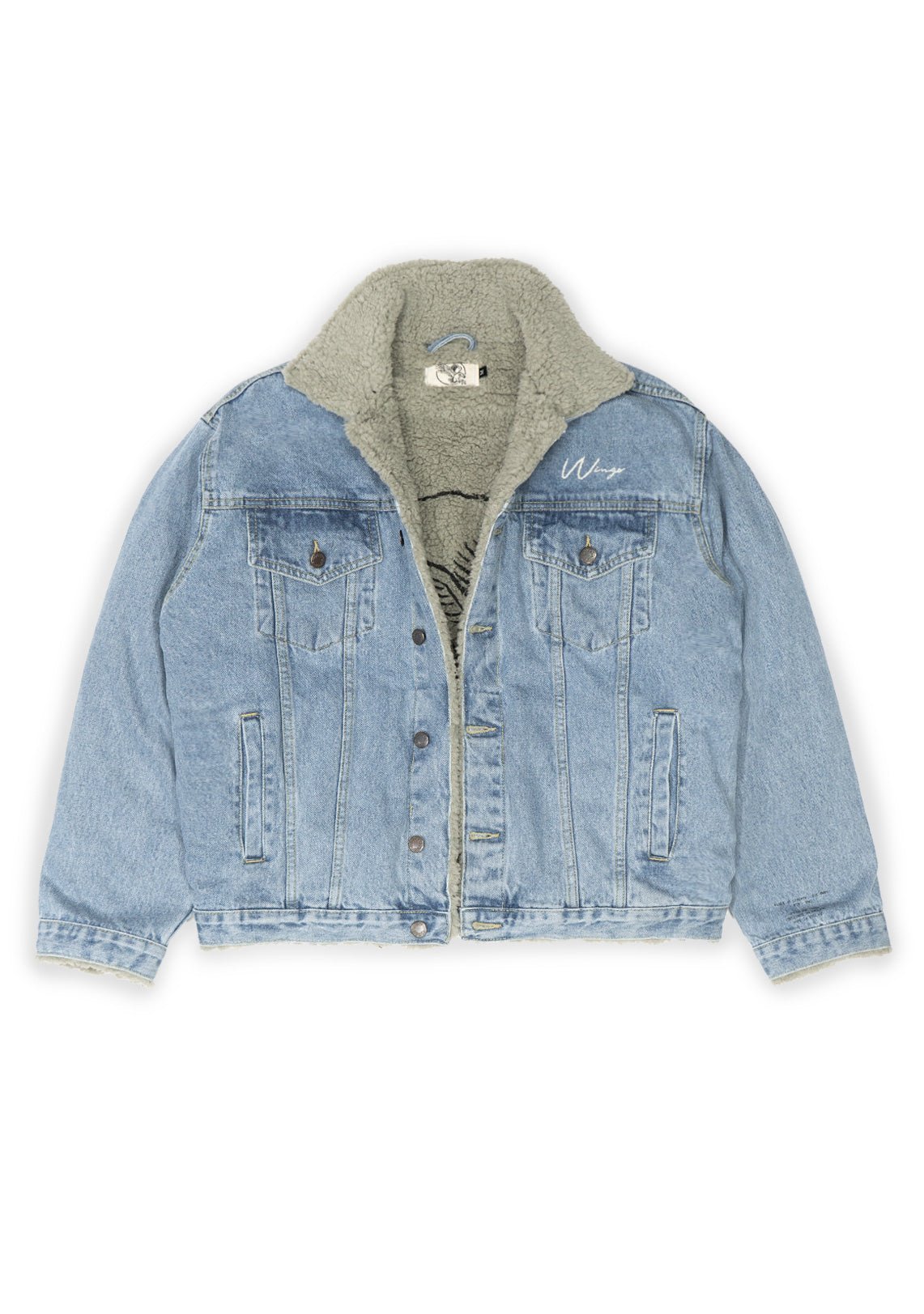 Shearling Denim 2024 Acid Wash Logo- LTD - Wings Of Liberty Clothing