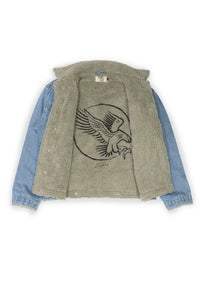 Shearling Denim 2024 Acid Wash Logo- LTD - Wings Of Liberty Clothing