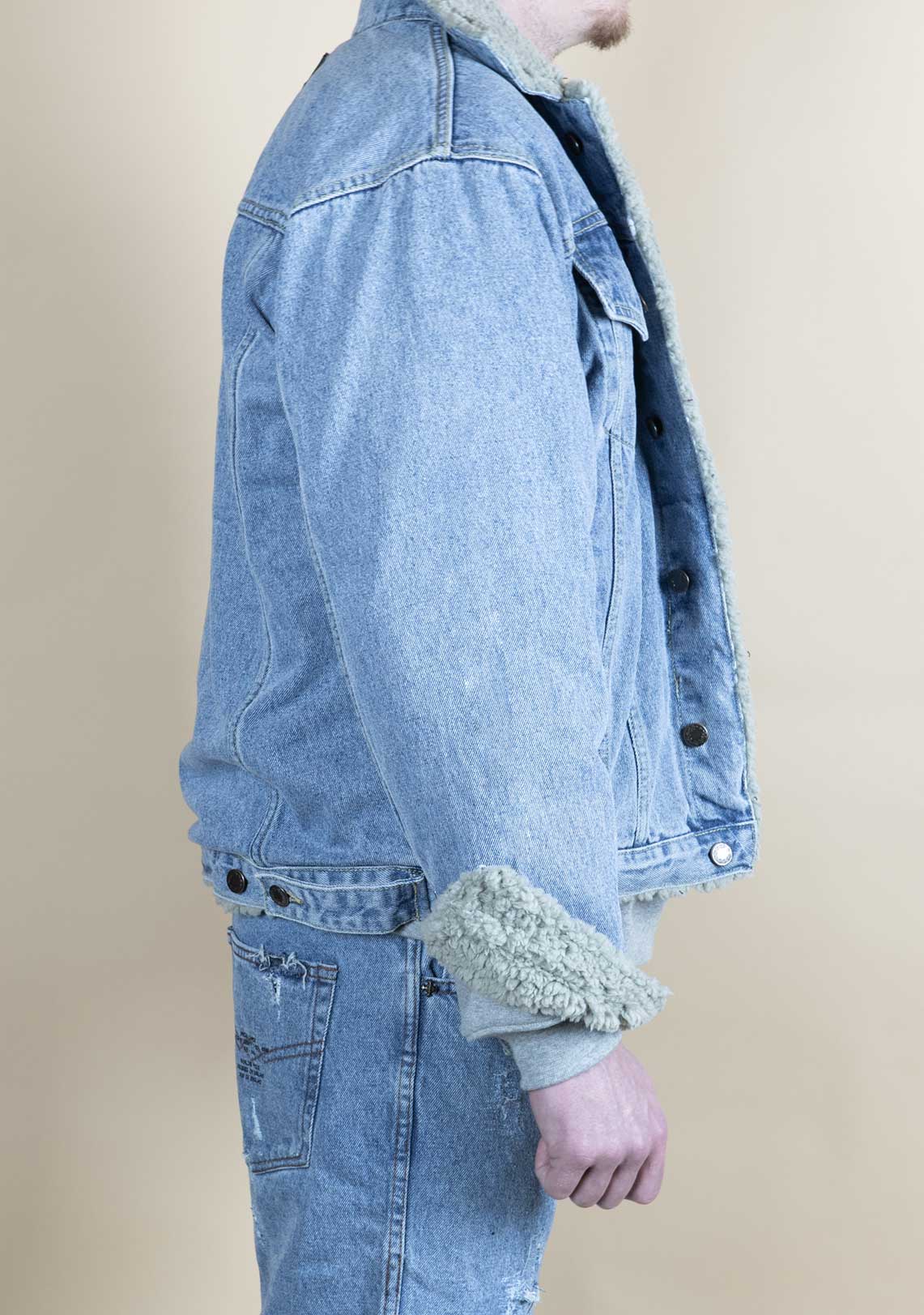 Shearling Denim 2024 Acid Wash Logo- LTD - Wings Of Liberty Clothing