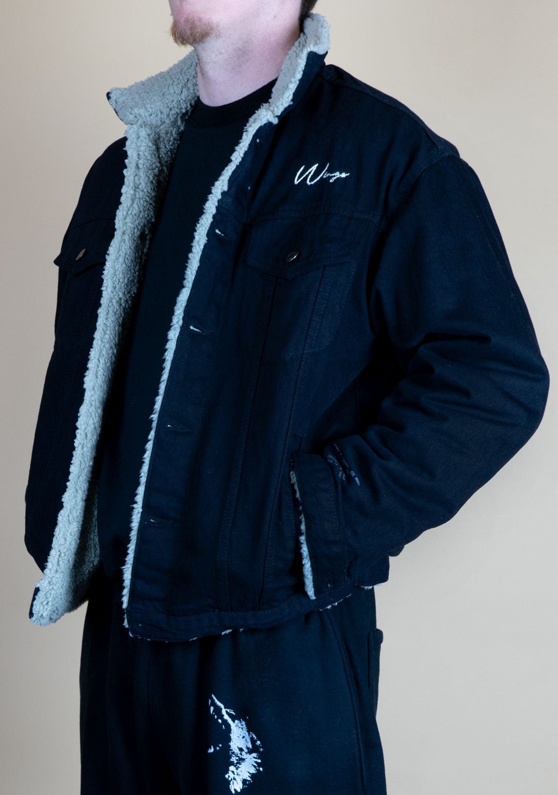 Shearling Denim 2024 Black Logo - LTD - Wings Of Liberty Clothing