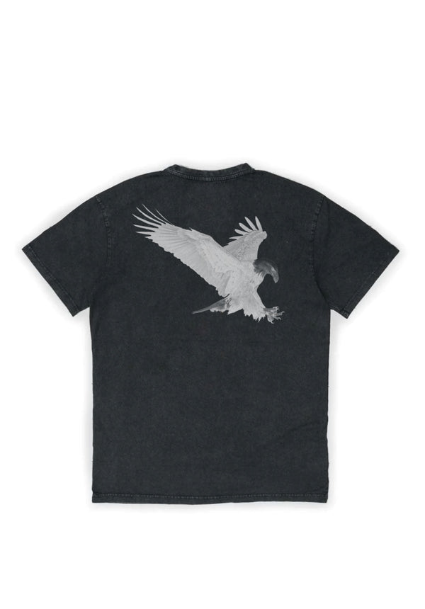 Strike Eagle Washed Black T-Shirt - Wings Of Liberty Clothing
