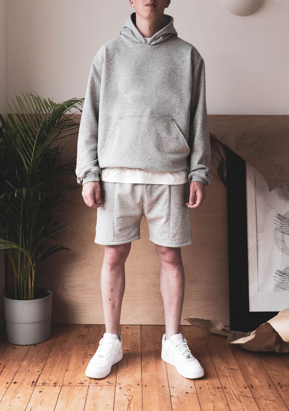 V2 Essential Hoody Wolf Grey - Wings Of Liberty Clothing