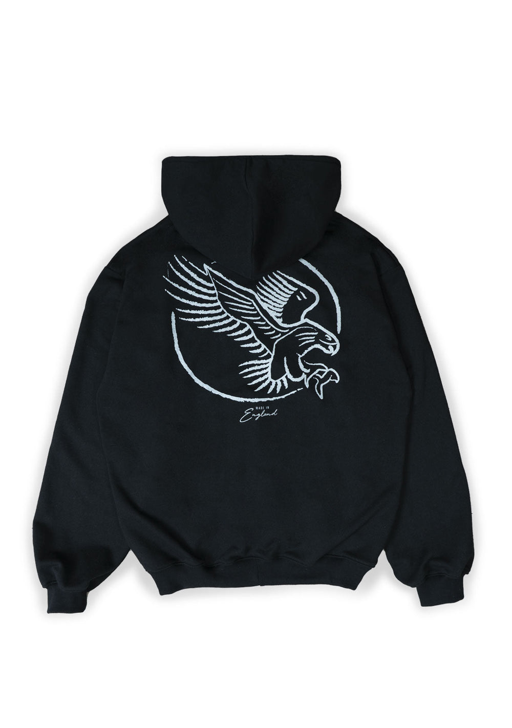 V2 Essential Logo Hoody Black - Wings Of Liberty Clothing