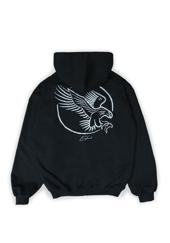 V2 Essential Logo Hoody Black - Wings Of Liberty Clothing