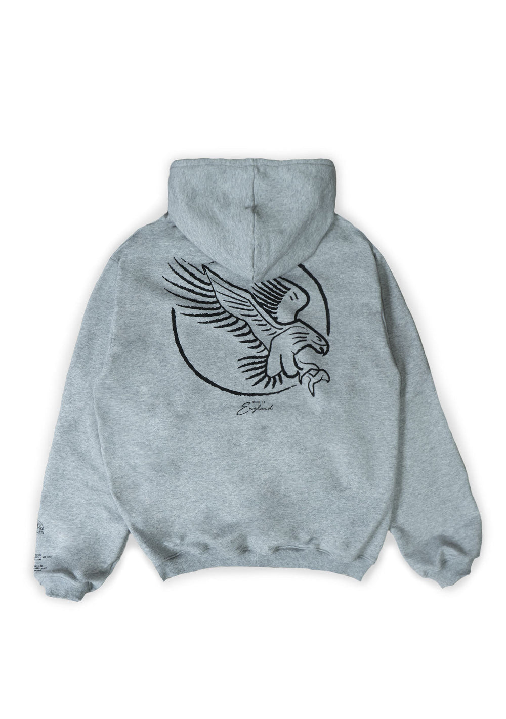 V2 Essential Logo Hoody Wolf Grey - Wings Of Liberty Clothing