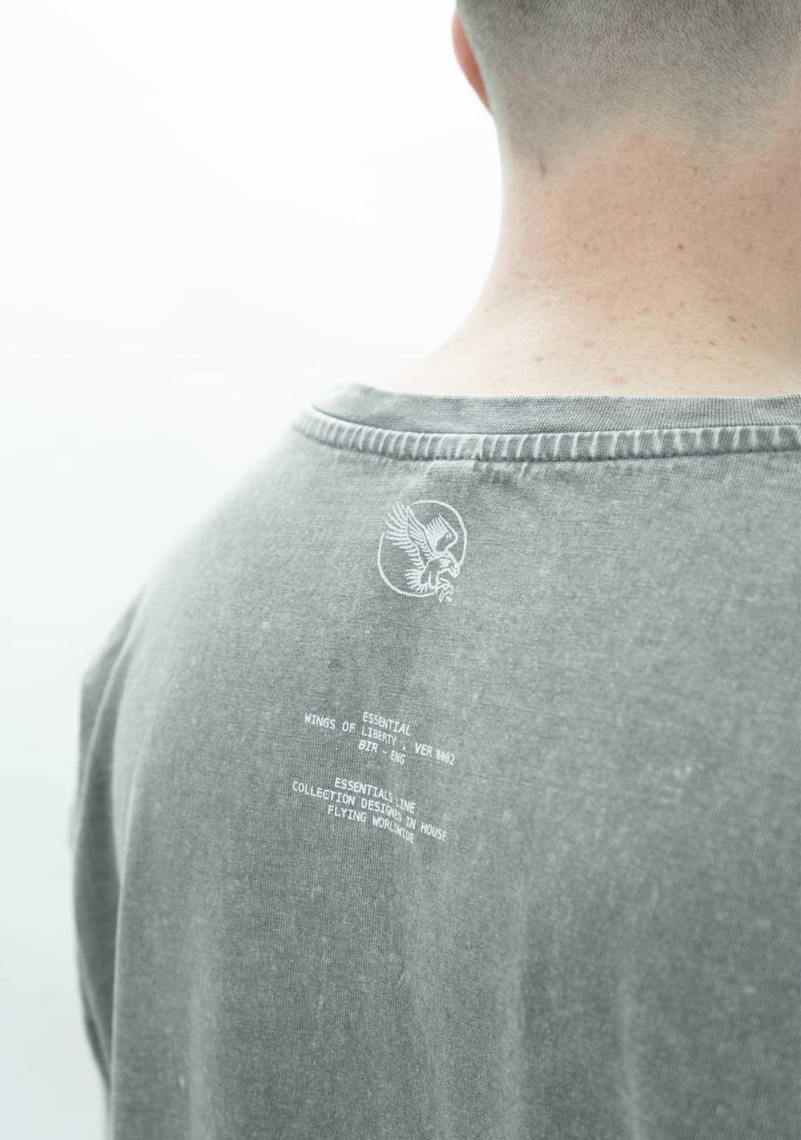 Washed Ash Essential T-Shirt - Wings Of Liberty Clothing