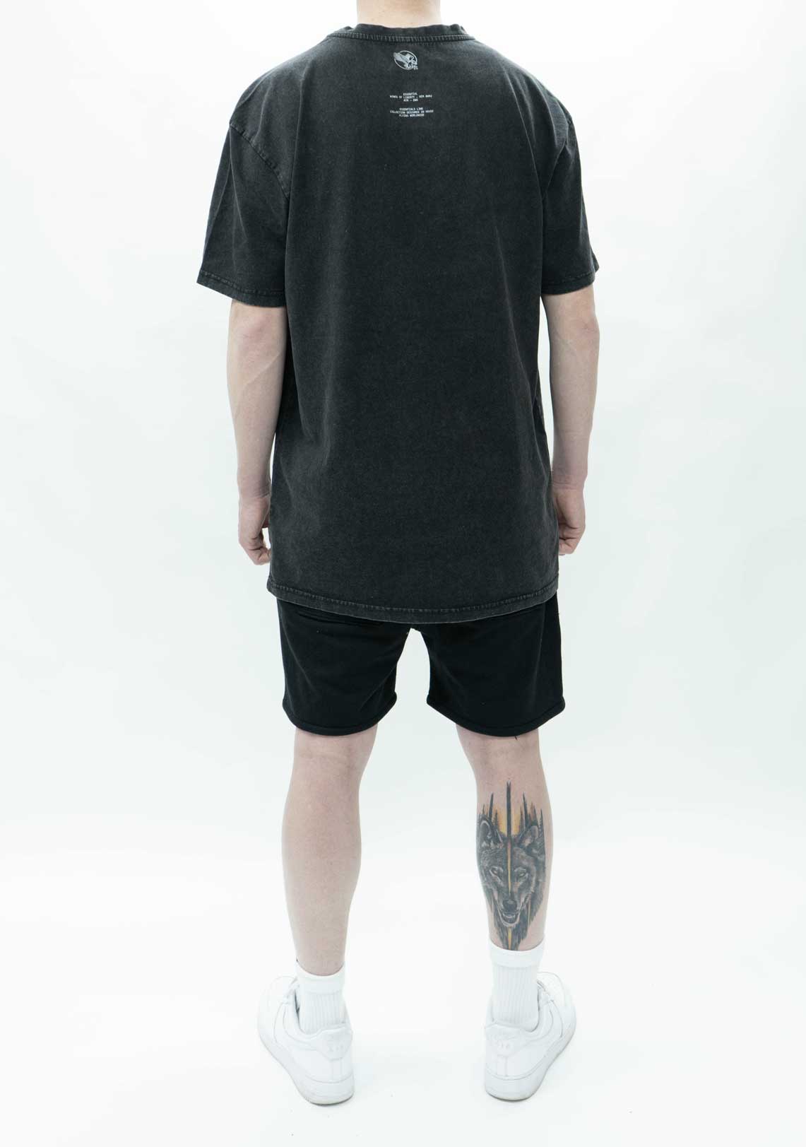 Washed Black Essential T-Shirt - Wings Of Liberty Clothing